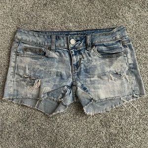 American Eagle acid wash jean shorts